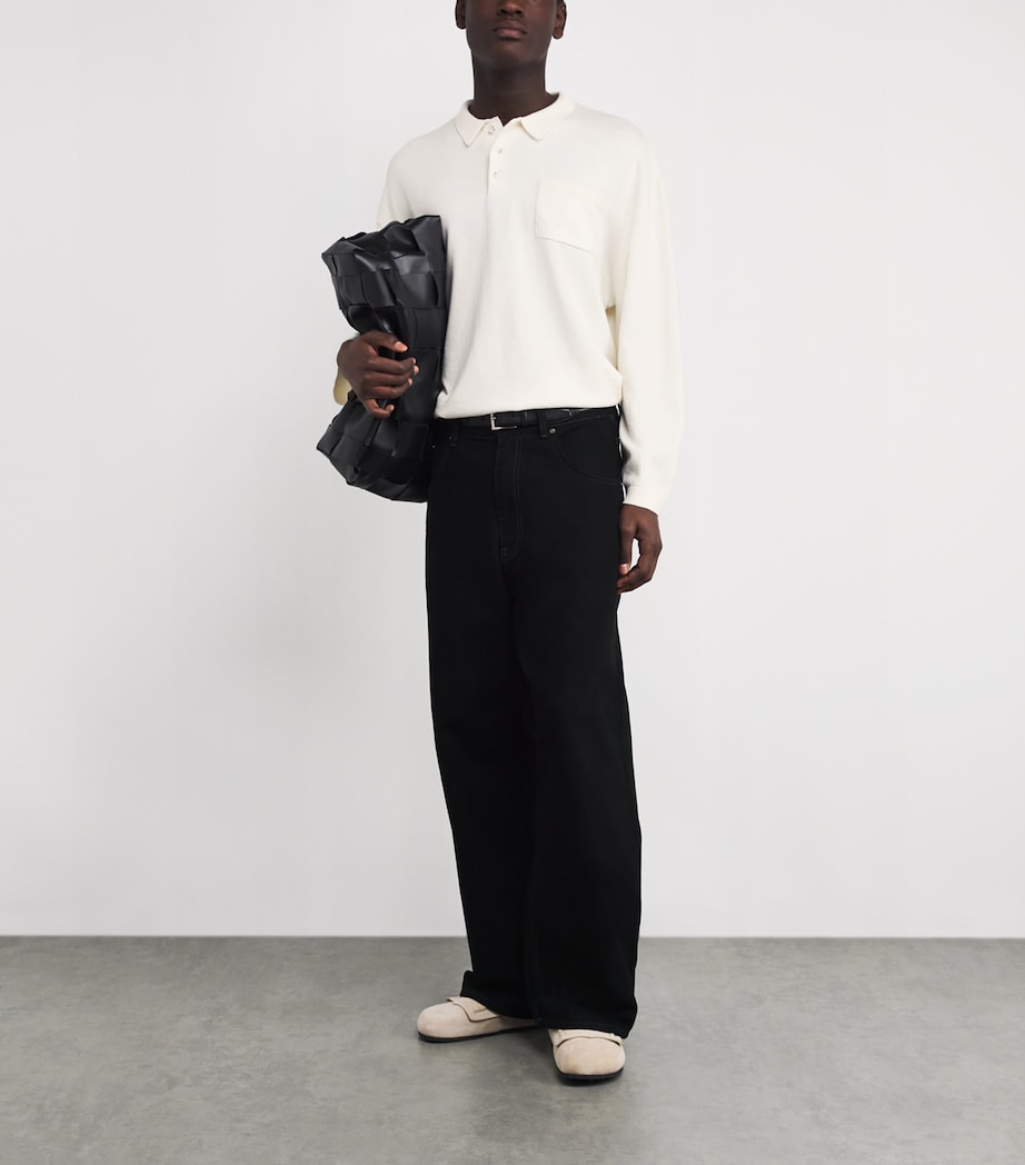 Cotton-Cashmere Polo Sweater CREAM Image 2