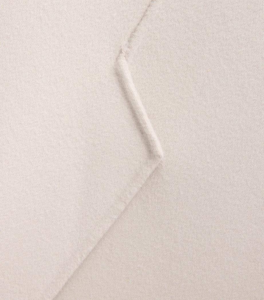 Virgin Wool Wrap Coat PEARL GREY Image 5