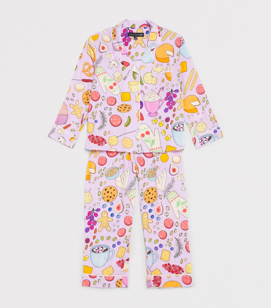 KAREN MABON KIDS Charcuterie Print Pyjama Set (2-13 Years) Purple Image 3