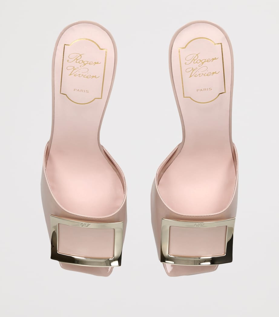 Roger Vivier Patent Leather Trompette Heeled Mules 85 Blush Image 4