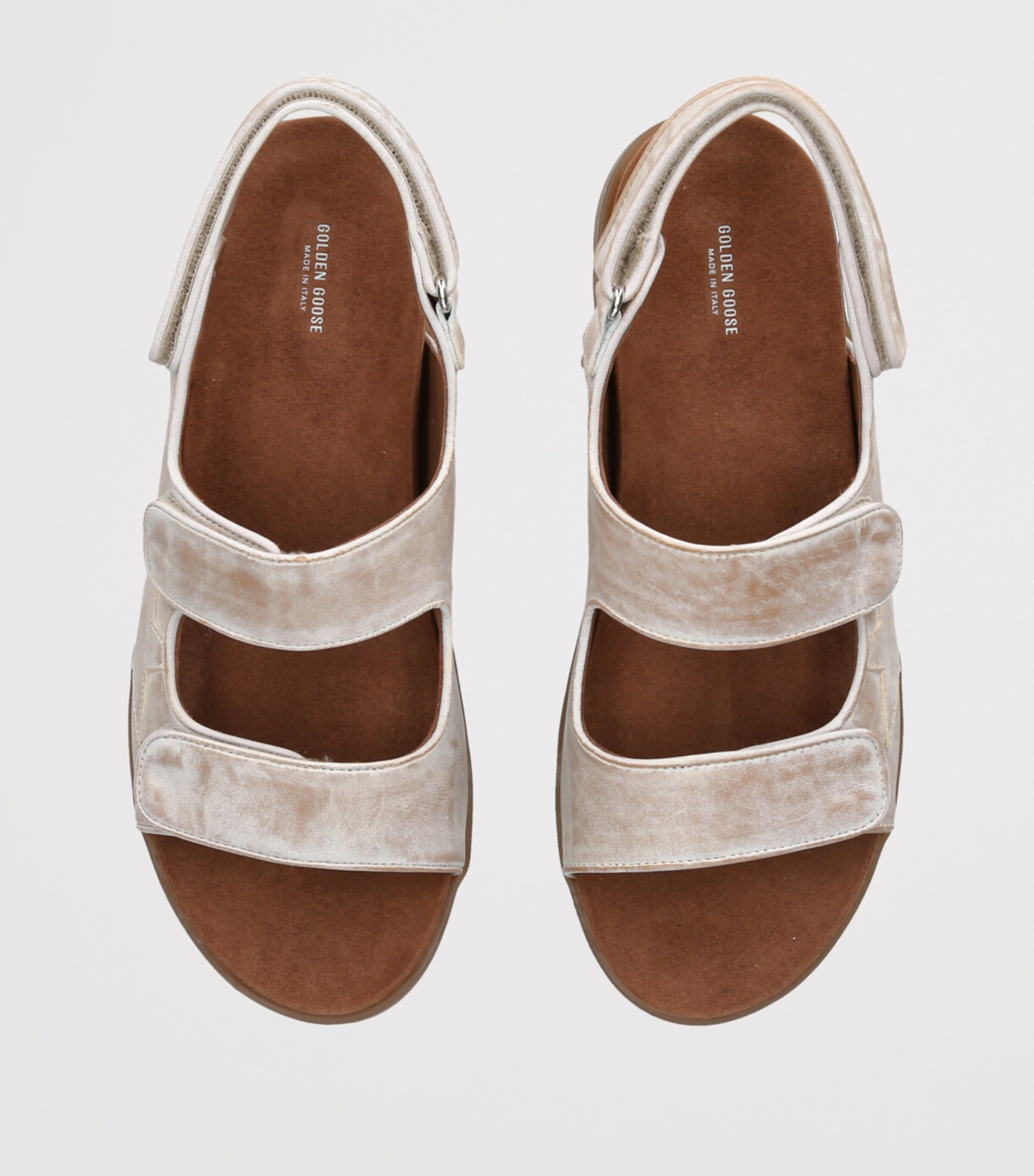 Golden Goose Leather Noa Sporty Sandals Beige Image 4