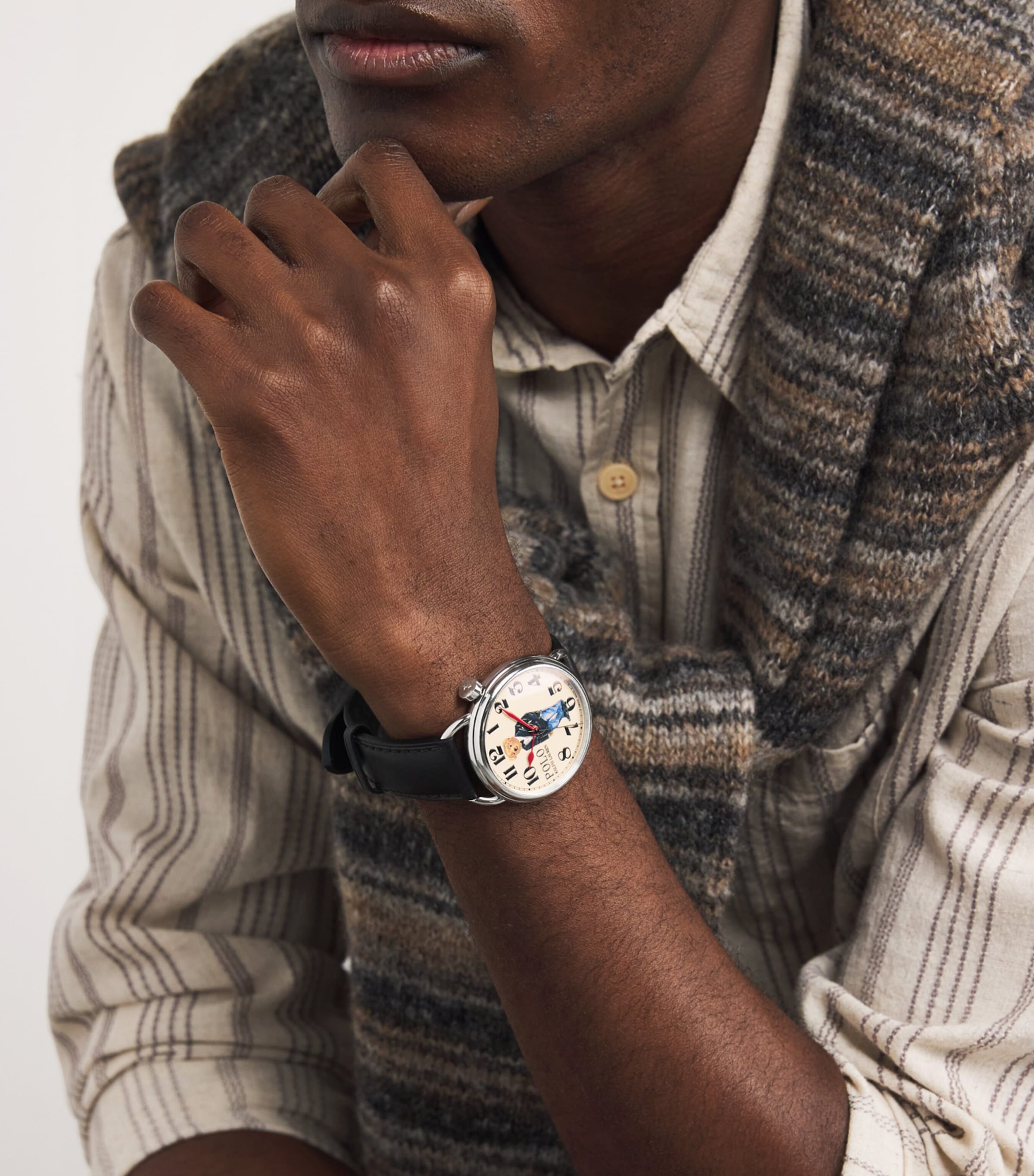 Polo Ralph Lauren Stainless Steel Tuxedo Polo Bear Watch 42mm White Image 5