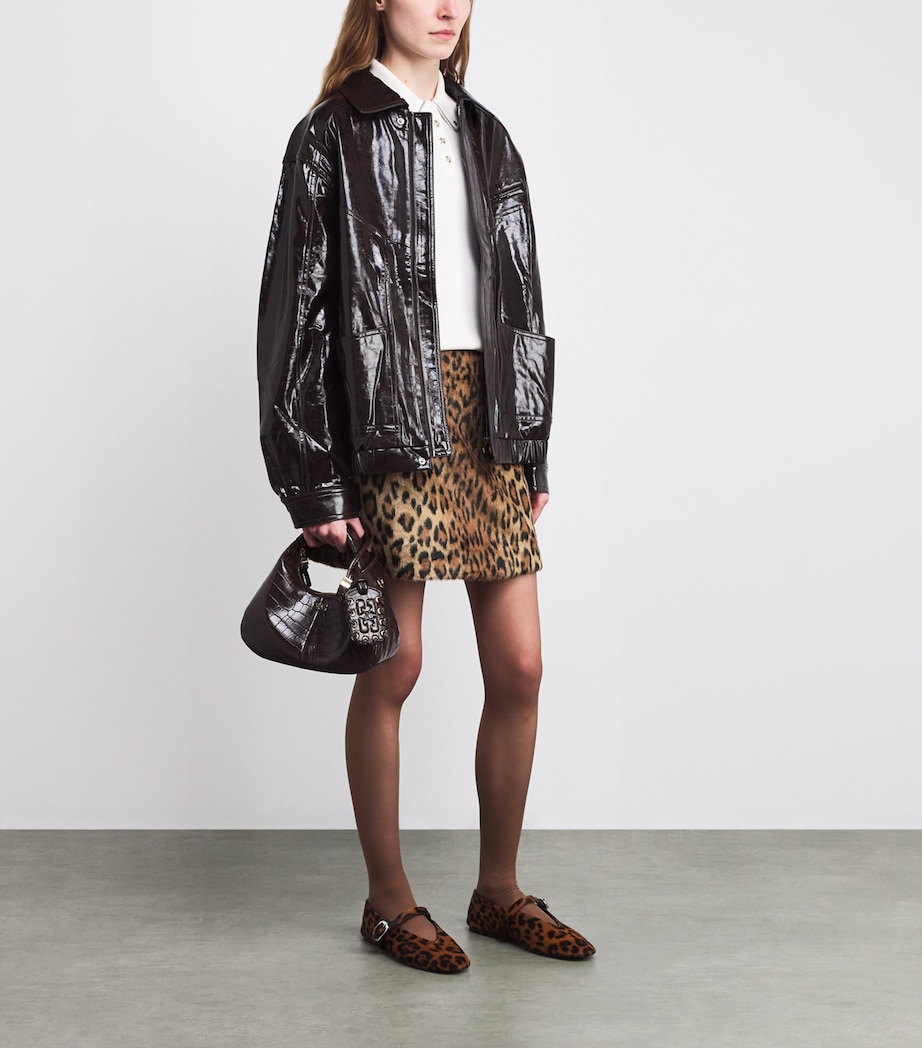 Leopard Print Mini Skirt BIG LEOPARD PRINT Image 2