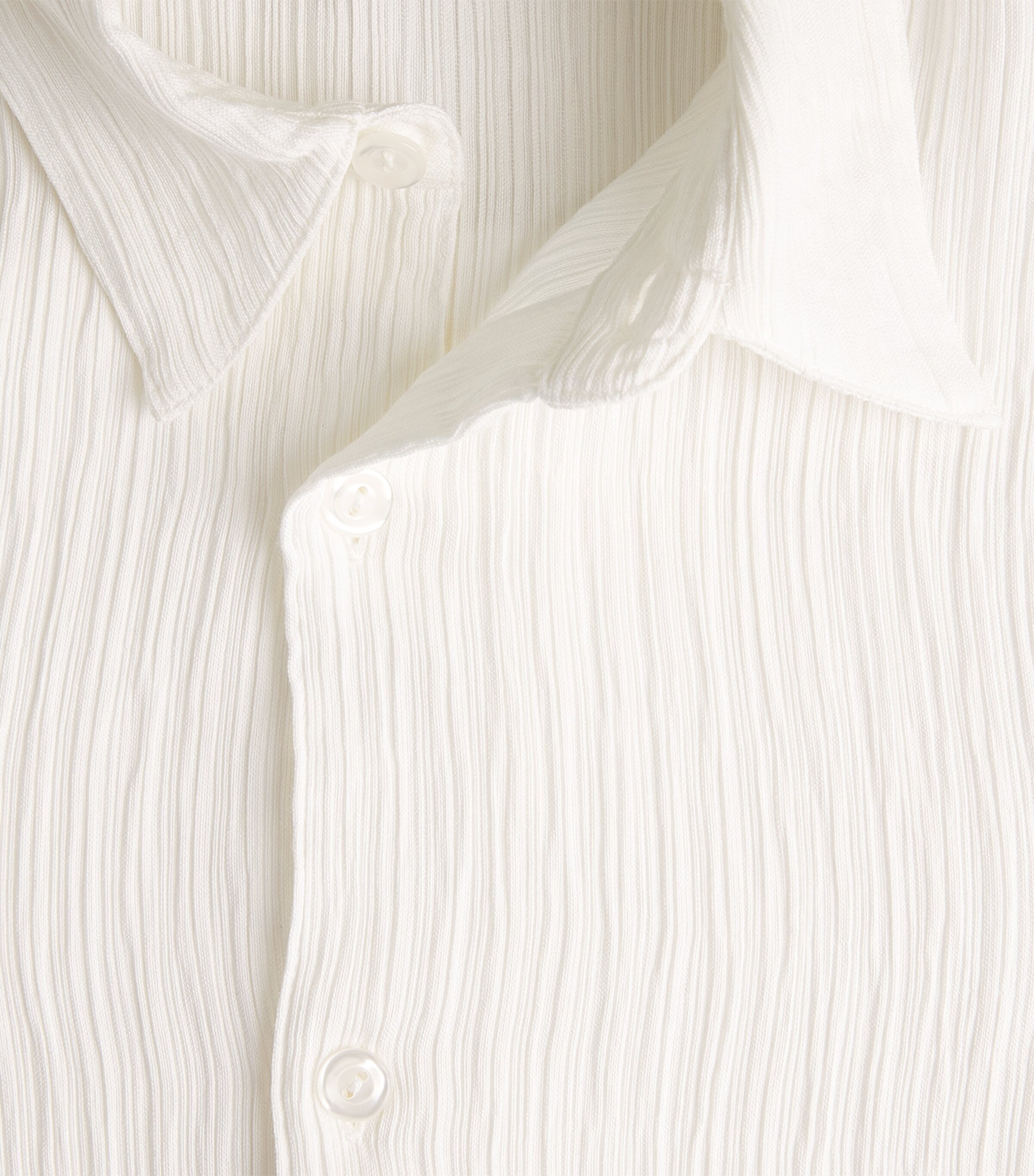 Sandro Paris Mens Loose Fit Crinkle Shirt White Image 6
