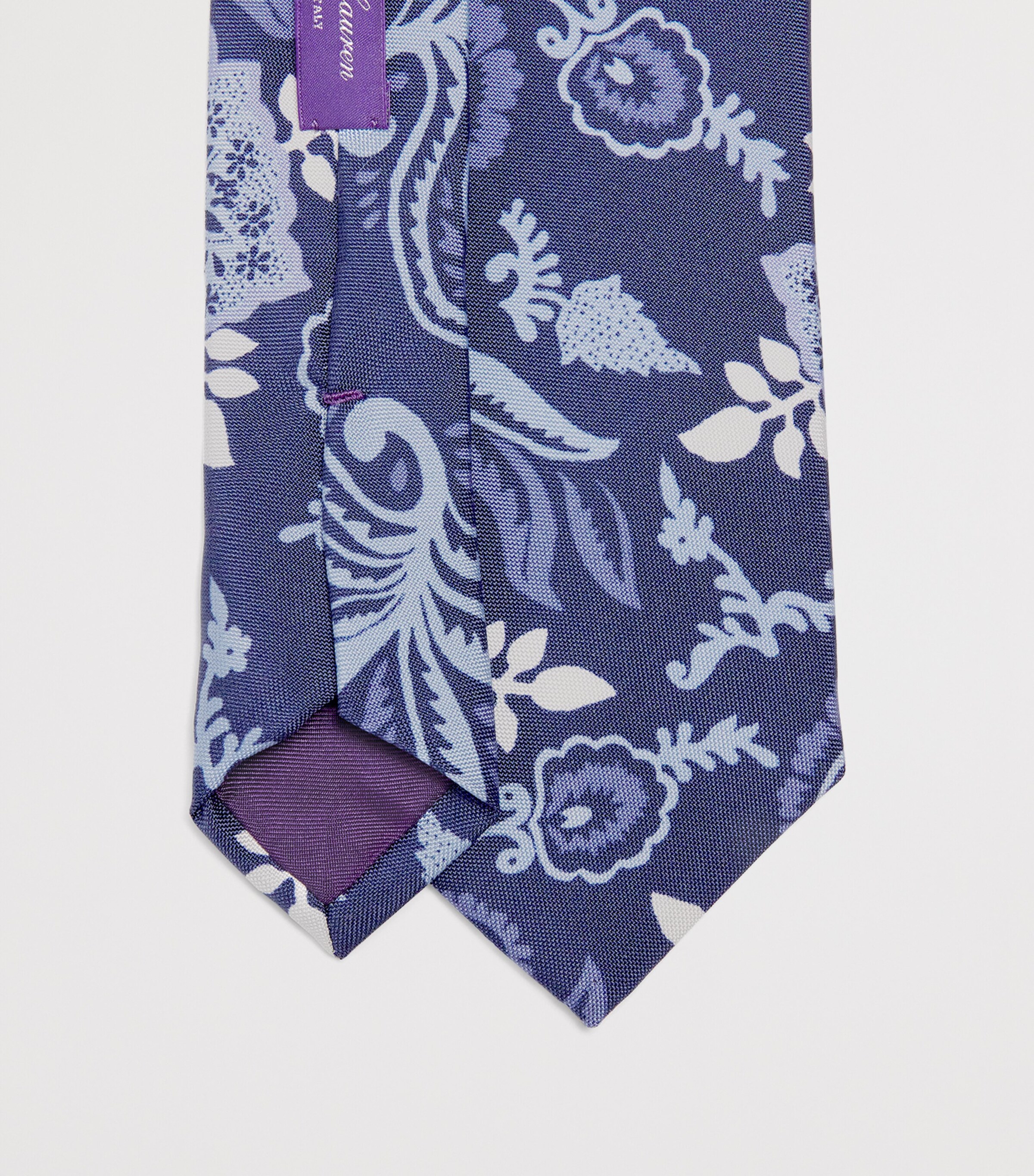 Ralph Lauren Purple Label Silk Paisley Print Tie Navy Multi/tonal Image 3