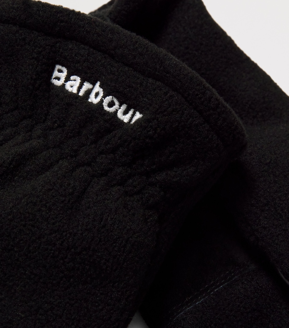 Fleece Leather-Trim Coalford Gloves BLACK Image 2
