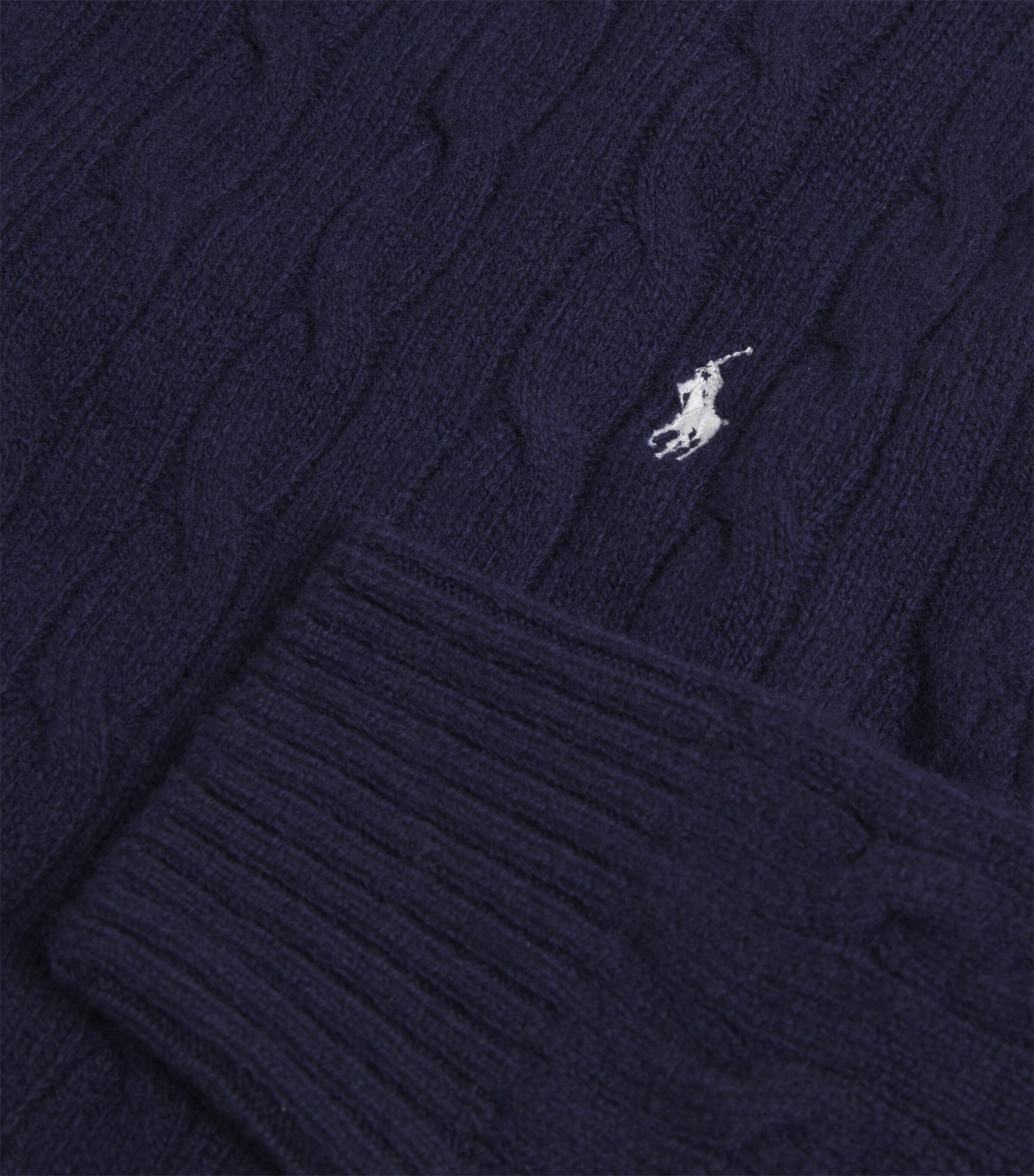 Ralph Lauren Kids Cotton Cable-Knit Sweater (7-14 Years) Navy Image 3