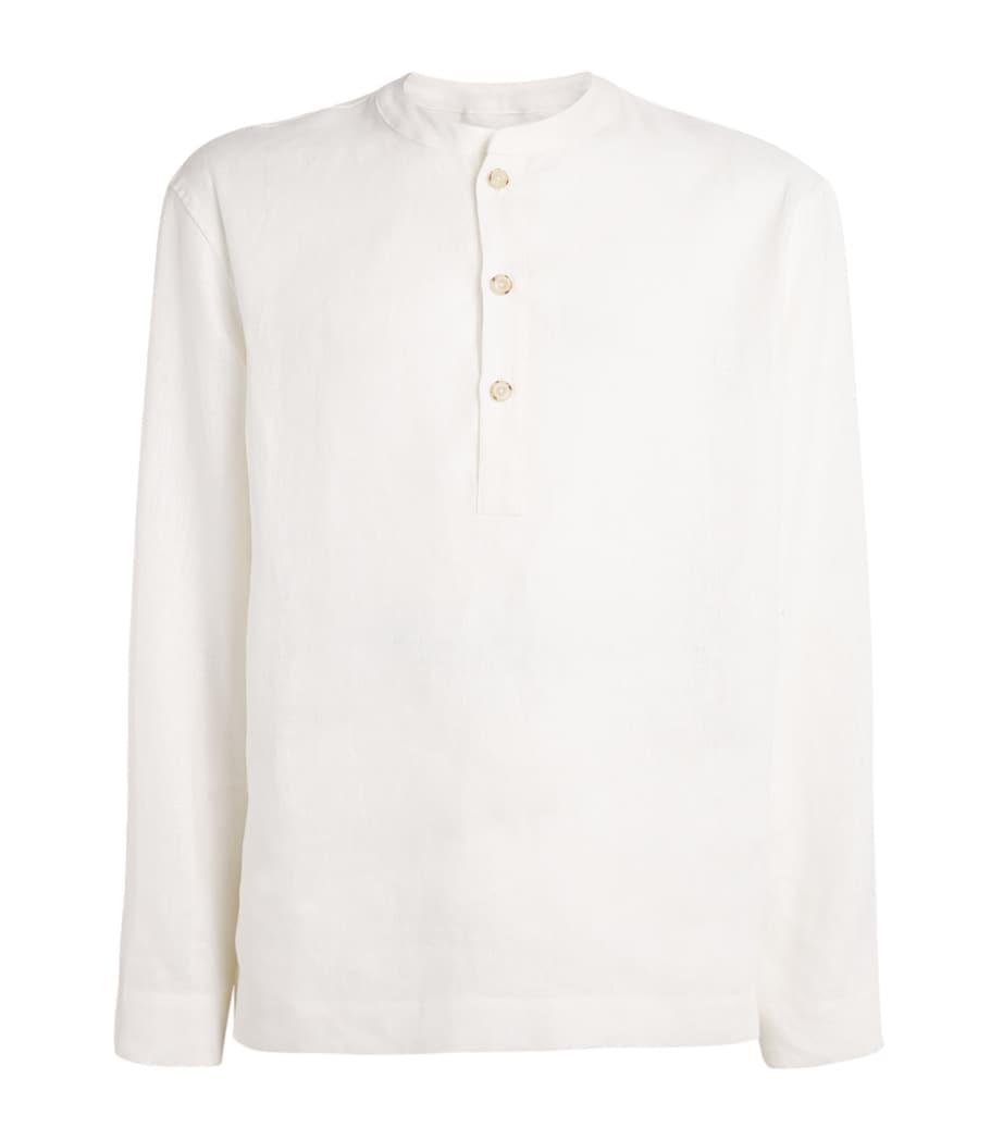 Stripe Henley T-Shirt WHITE Image 1