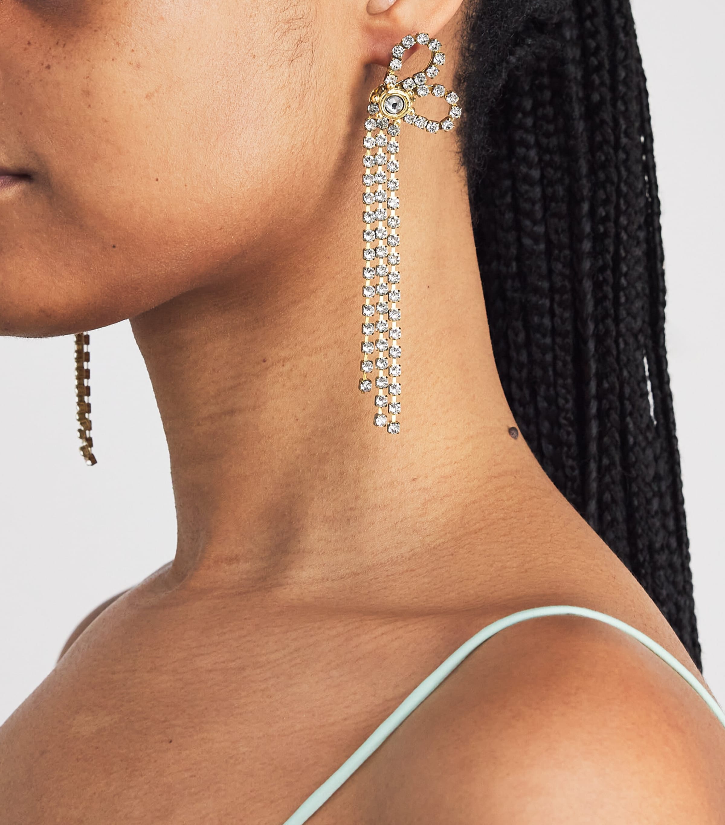 Crystal Bow Chandelier Earrings CRYSTAL Image 2