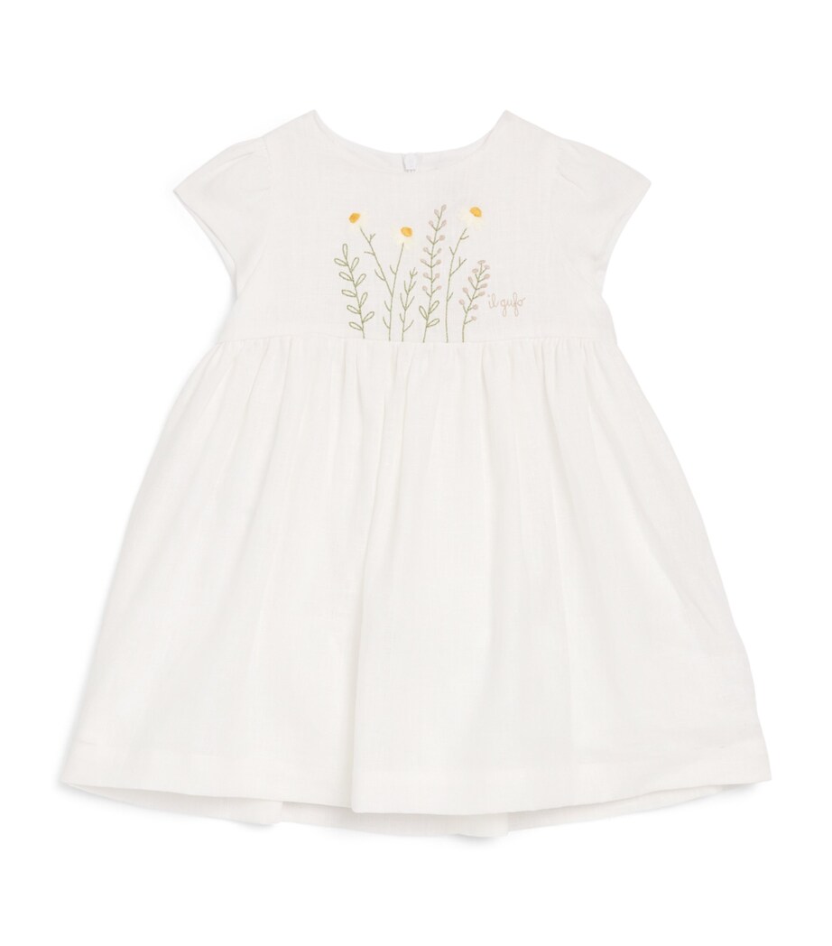 Il Gufo Embroidered Dress and Bloomers Set (6-18 Months) White Image 1