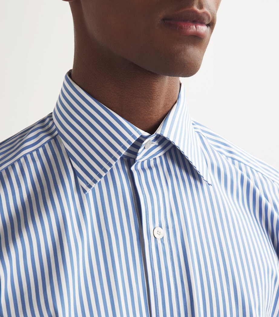 Cotton Baton Striped Shirt XAW2B Image 5