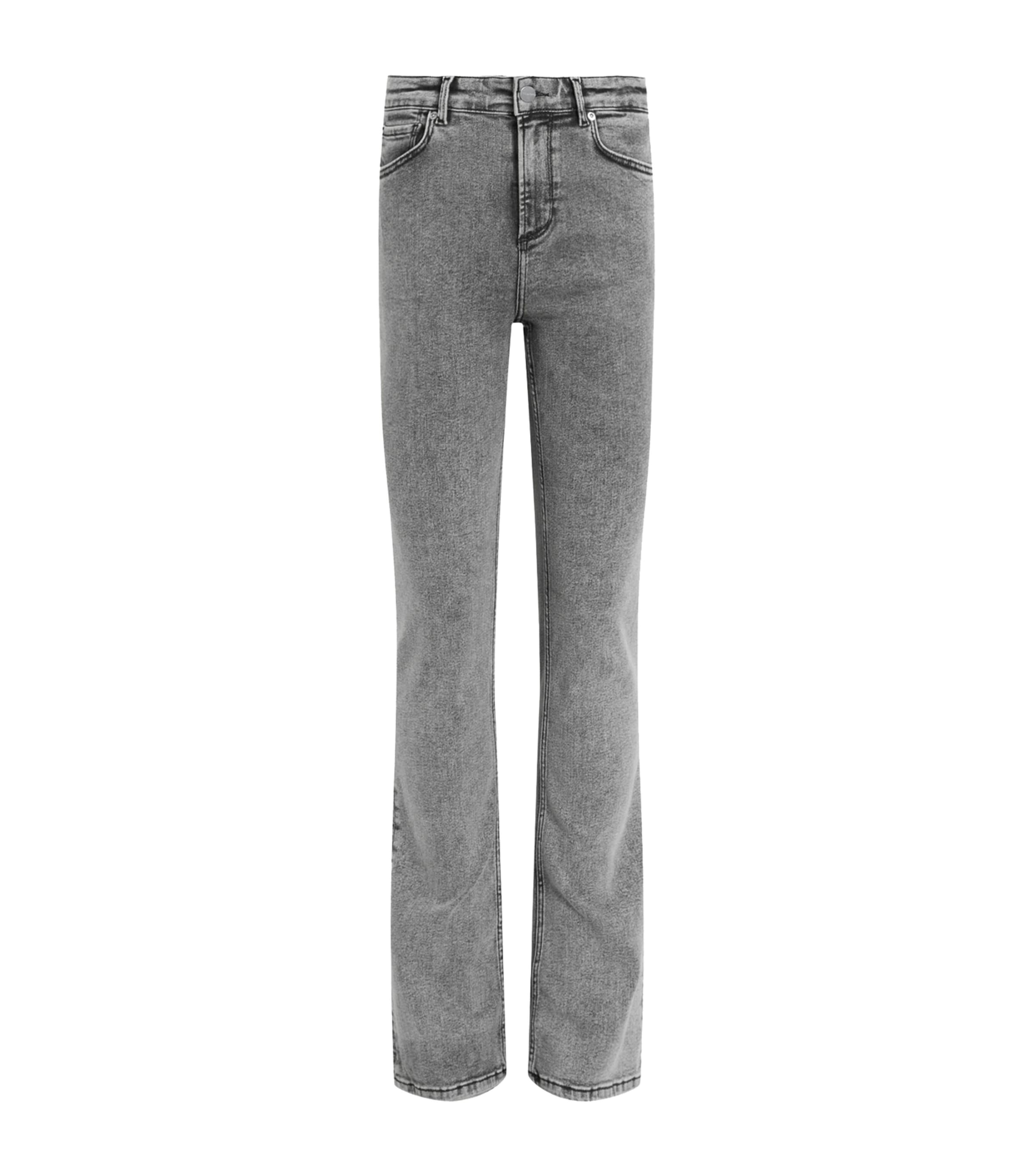 Shop Allsaints Haldan Bootcut Jeans In Grey