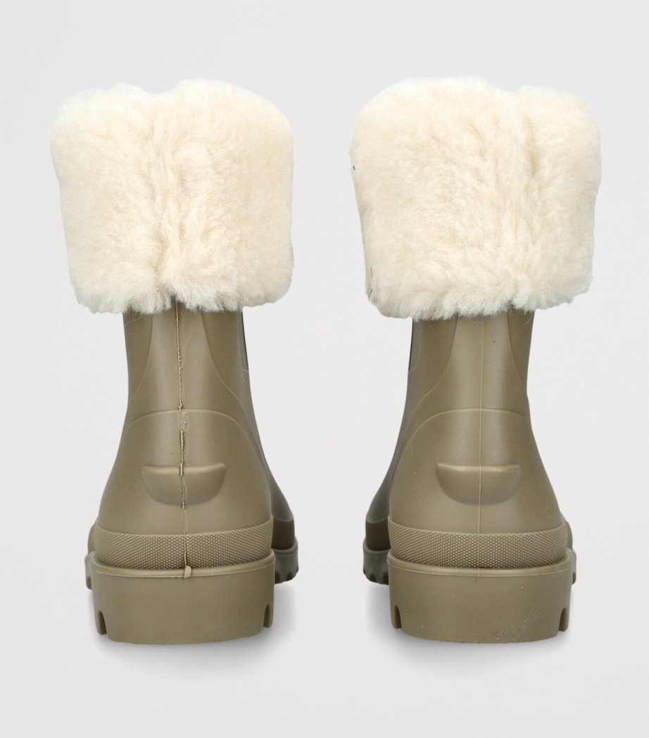 Faux Shearling-Lined Rain Boots TAUPE COMB Image 2