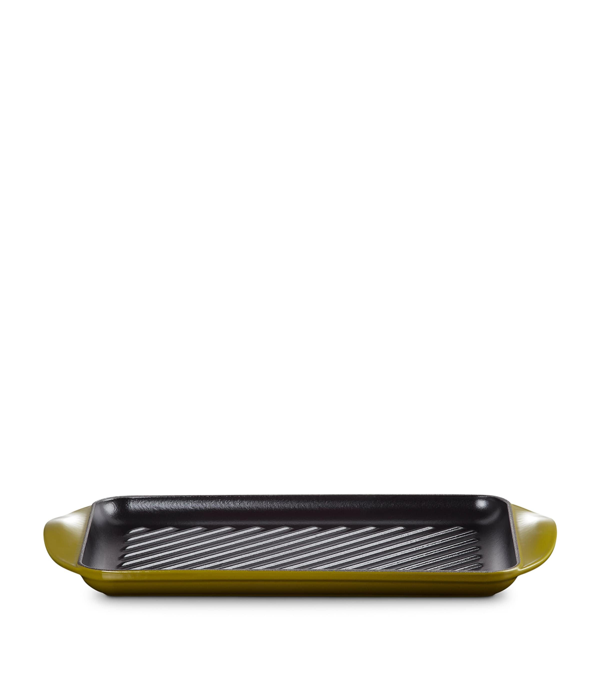 Enamelled Cast Iron Rectangular Grill Pan (32cm) OLIVE Image 2