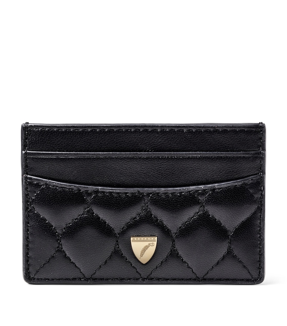 Leather Slim Card Holder BLACK Image 1
