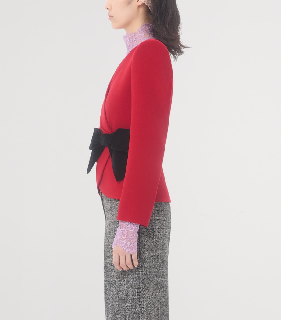 Virgin Wool Bow Blazer 9QK Image 6