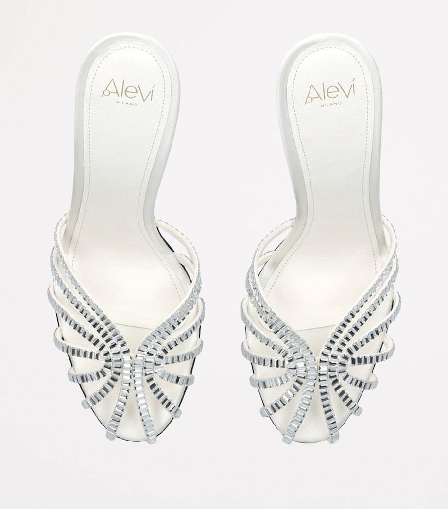 Satin Soraya Heeled Mules 95 WHITE Image 4