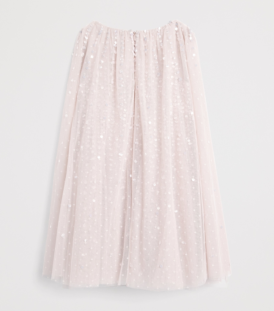 Needle & Thread Tulle Sequin Moonlight Cape Dress (3-6 Years) Lilac Heather Image 2