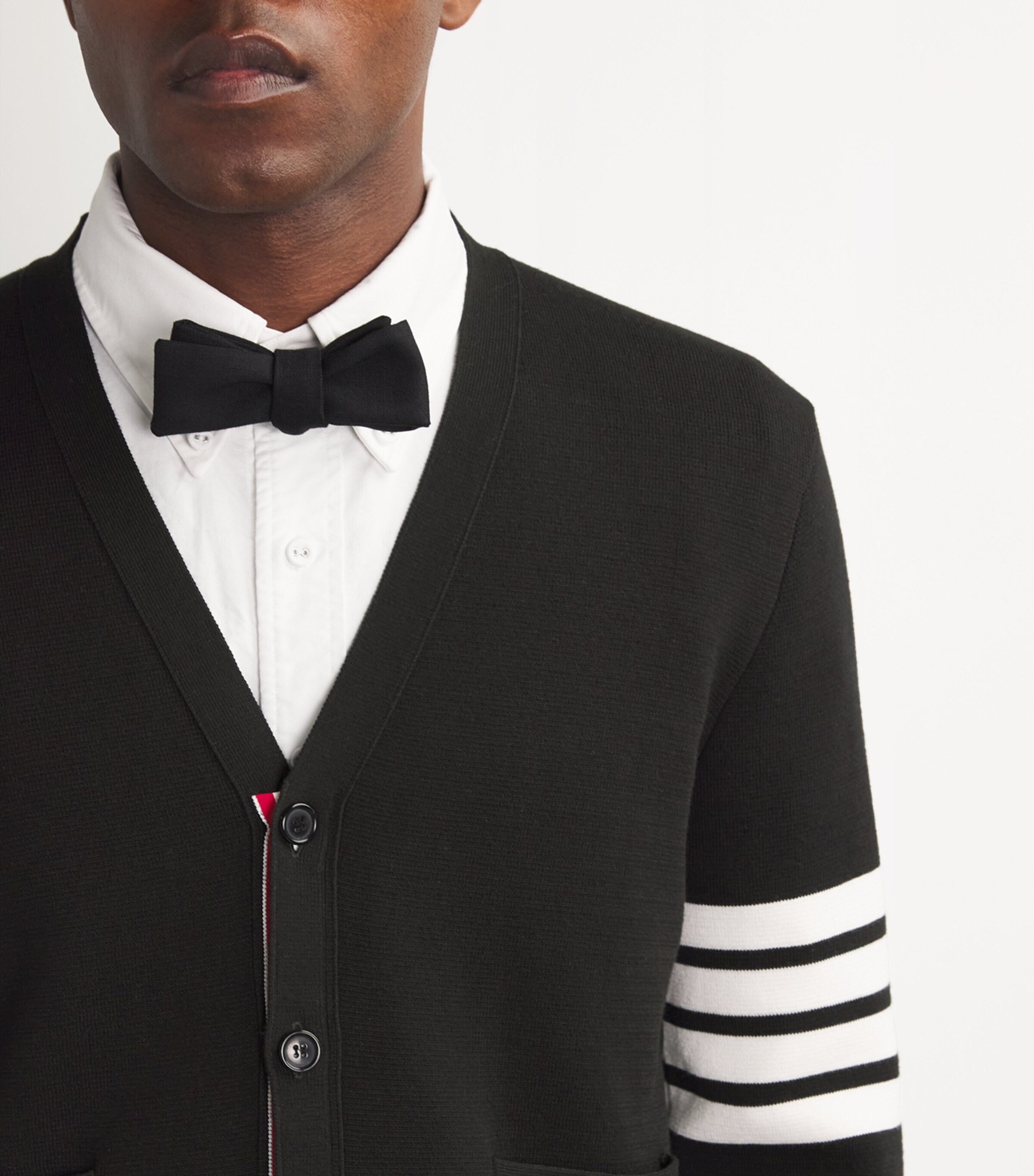 Milano-Stitch V-Neck Cardigan BLACK Image 6