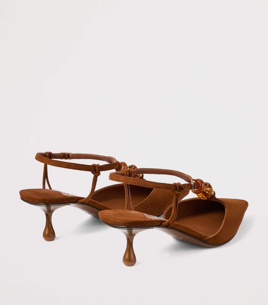 Jimmy Choo Lauri 50 Suede Slingback Pumps Tan Mix Image 4