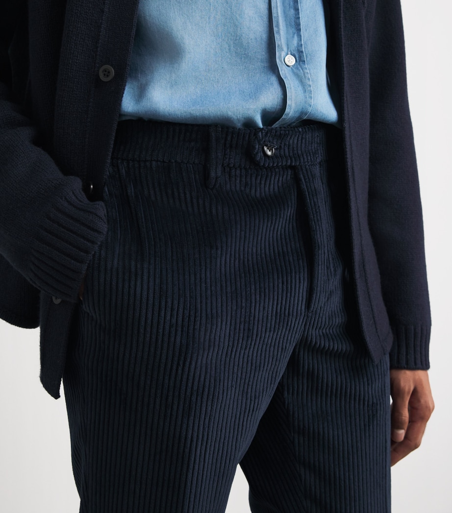 Corduroy Trousers 01 BLUE NAVY Image 6