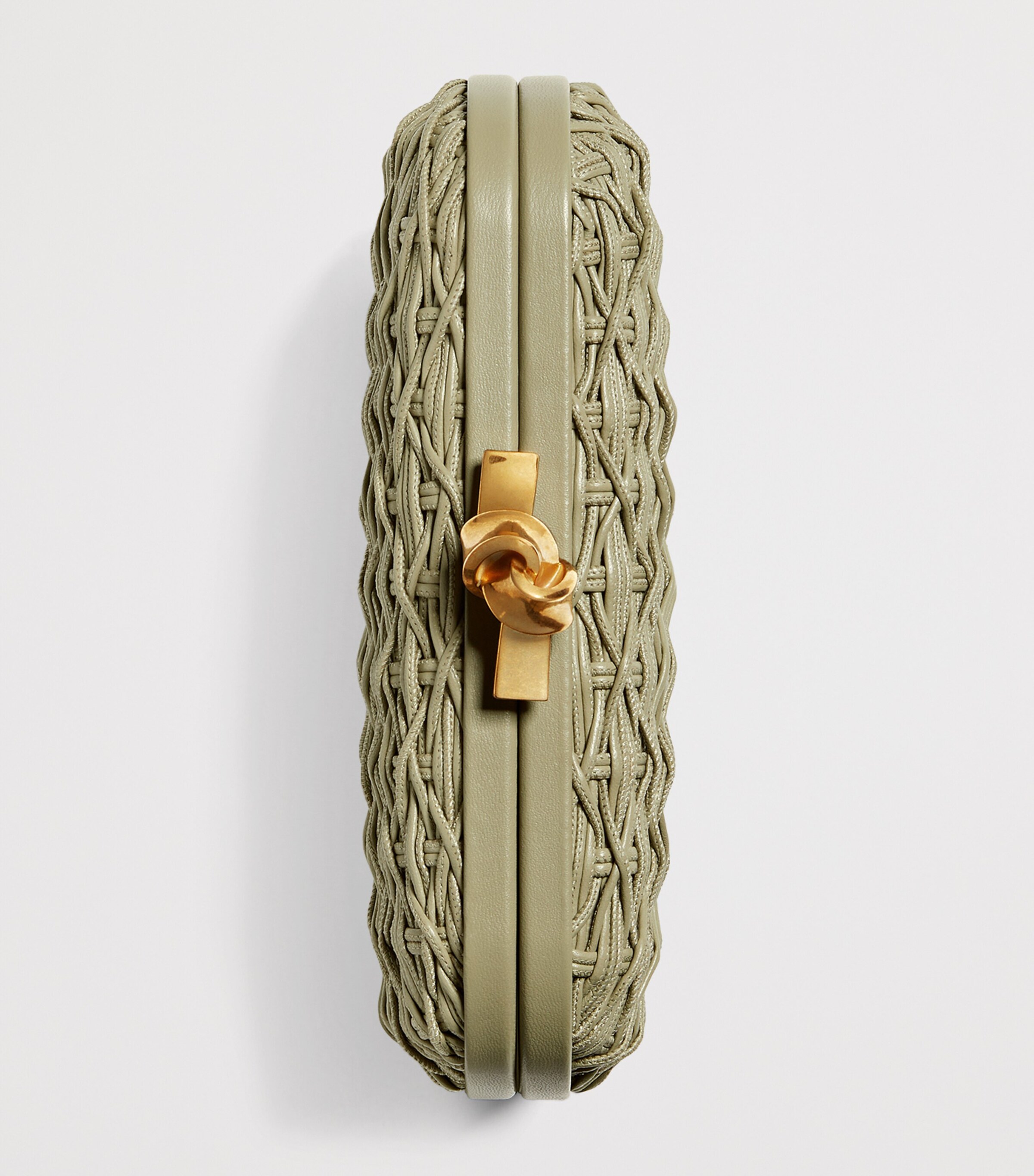 Bottega Veneta Leather Knot Minaudiere Clutch Bag Image 3