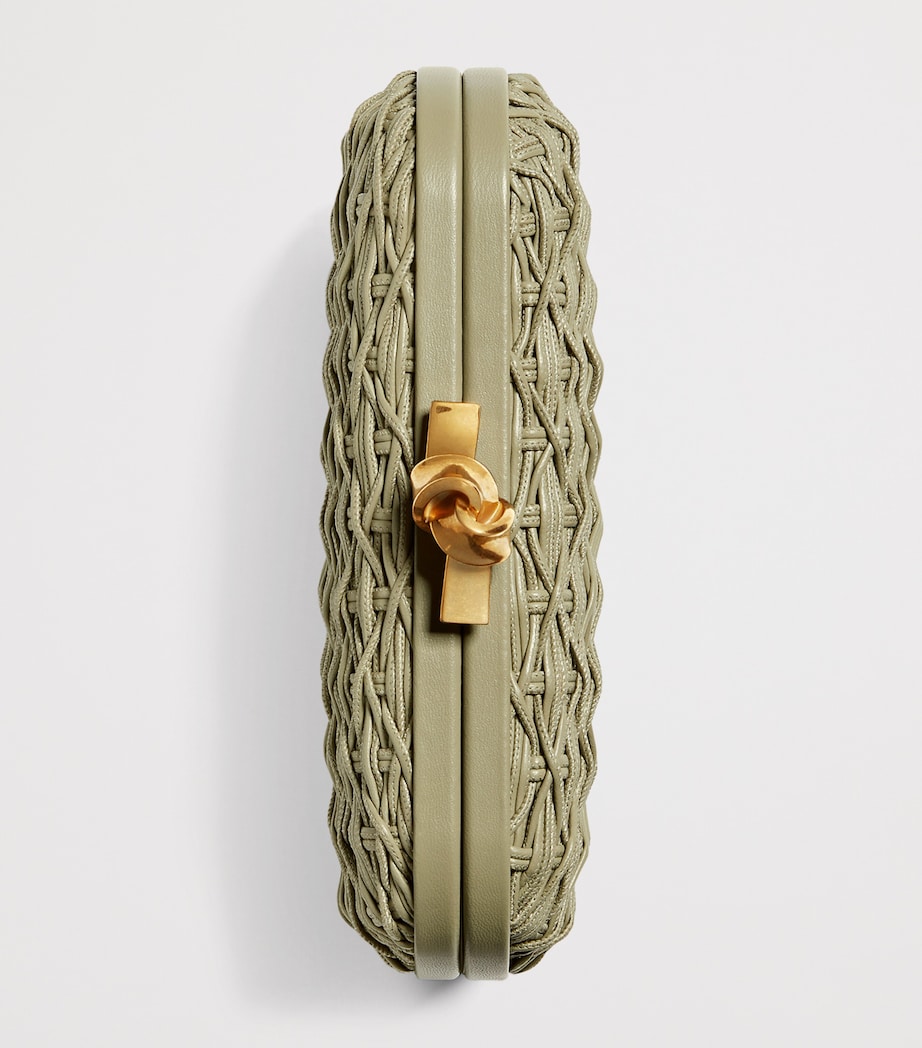 Bottega Veneta Leather Knot Minaudiere Clutch Bag Image 3