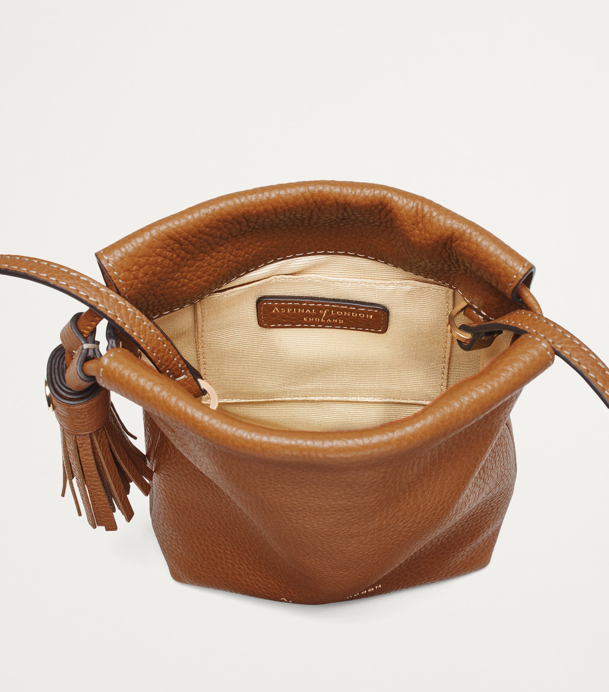 Leather Hudson Cross-Body Bag TAN Image 3