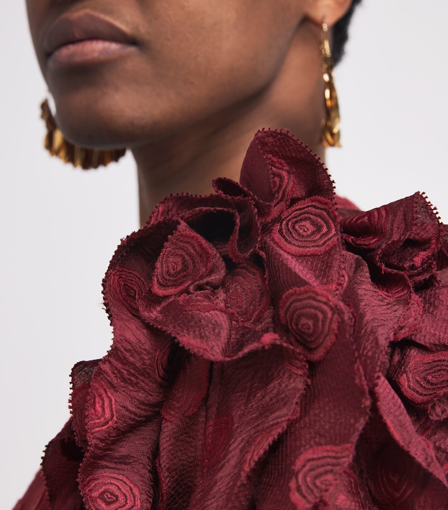 Puff-Sleeve Opal Blouse CLARET Image 7