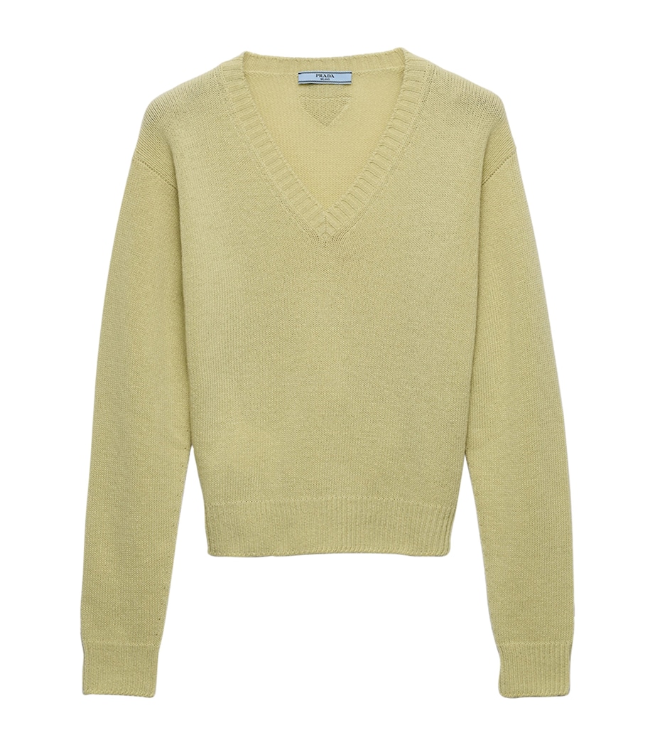 Wool-Cashmere V-Neck Sweater F0035 Image 1
