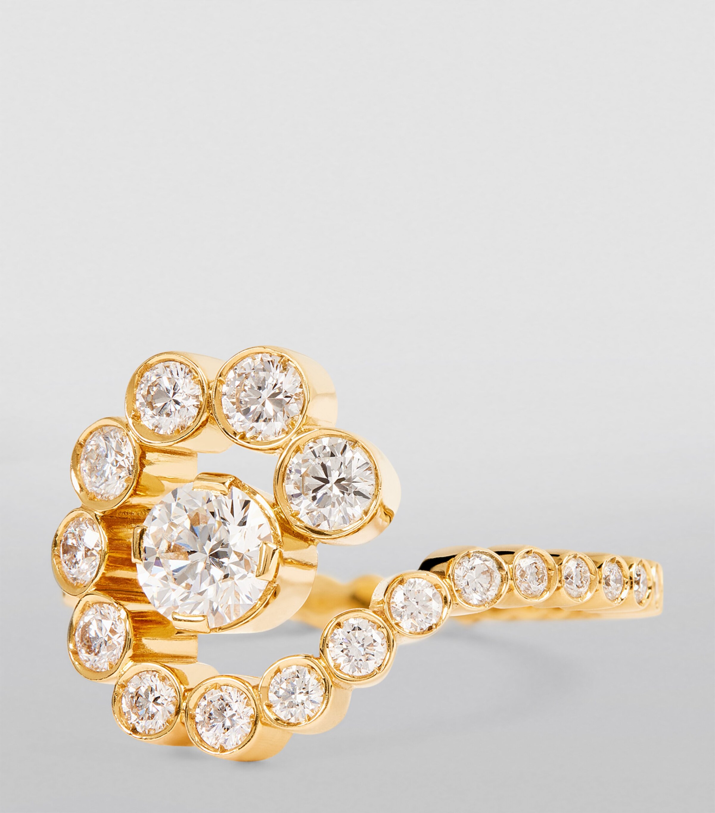 Yellow Gold and Diamond Escargot Ring YELLOW GOLD Image 6