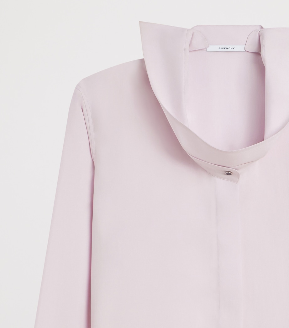 Givenchy Womens Silk Reverse-Collar Shirt Image 6