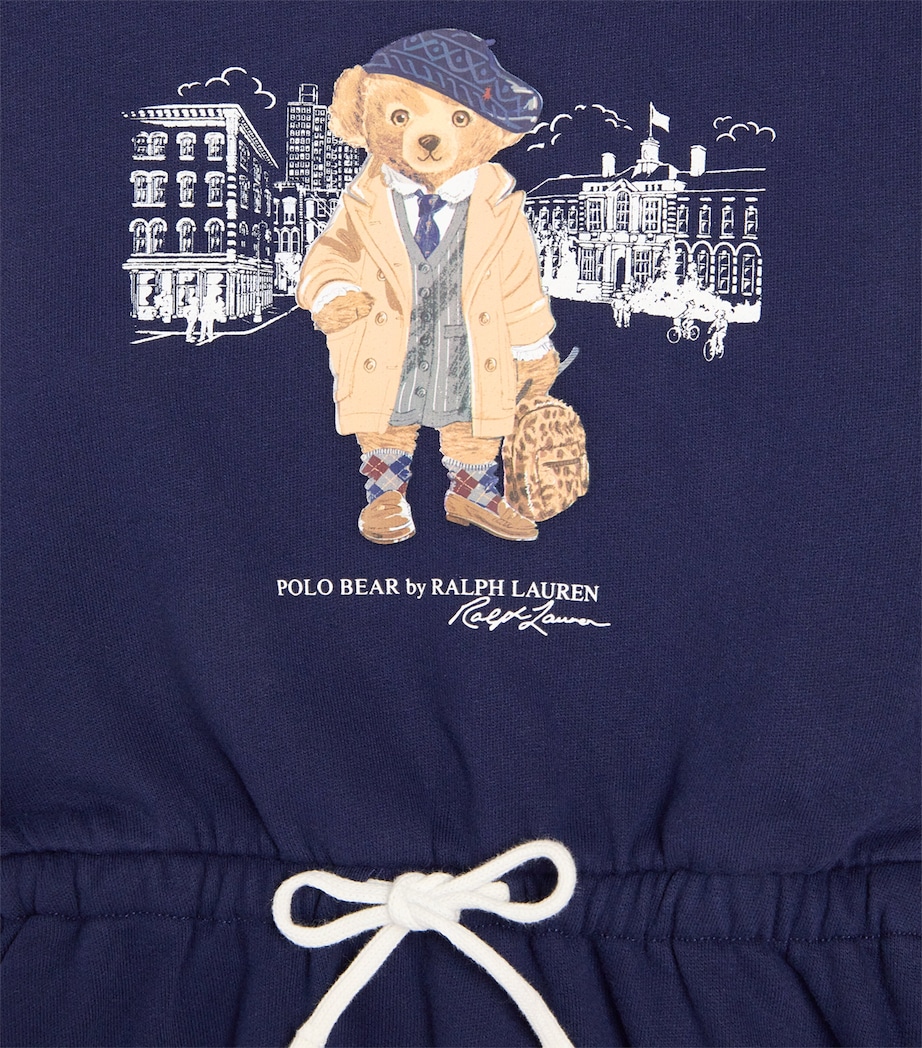 Cotton-Blend Polo Bear Sweatshirt Dress (2-7 Years) NAVY Image 3