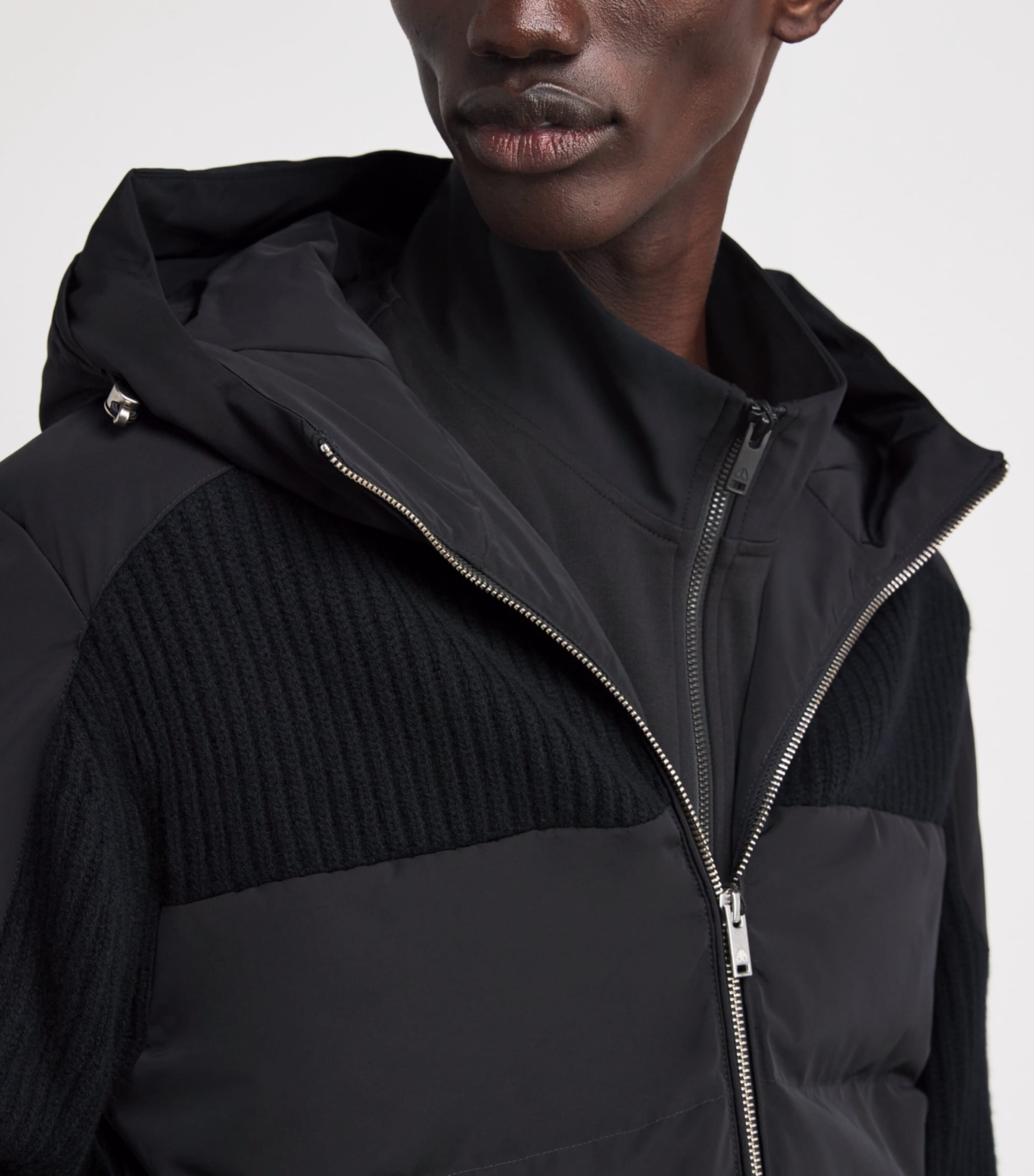 Down Hybrid Puffer Jacket BLACK - 292 Image 6