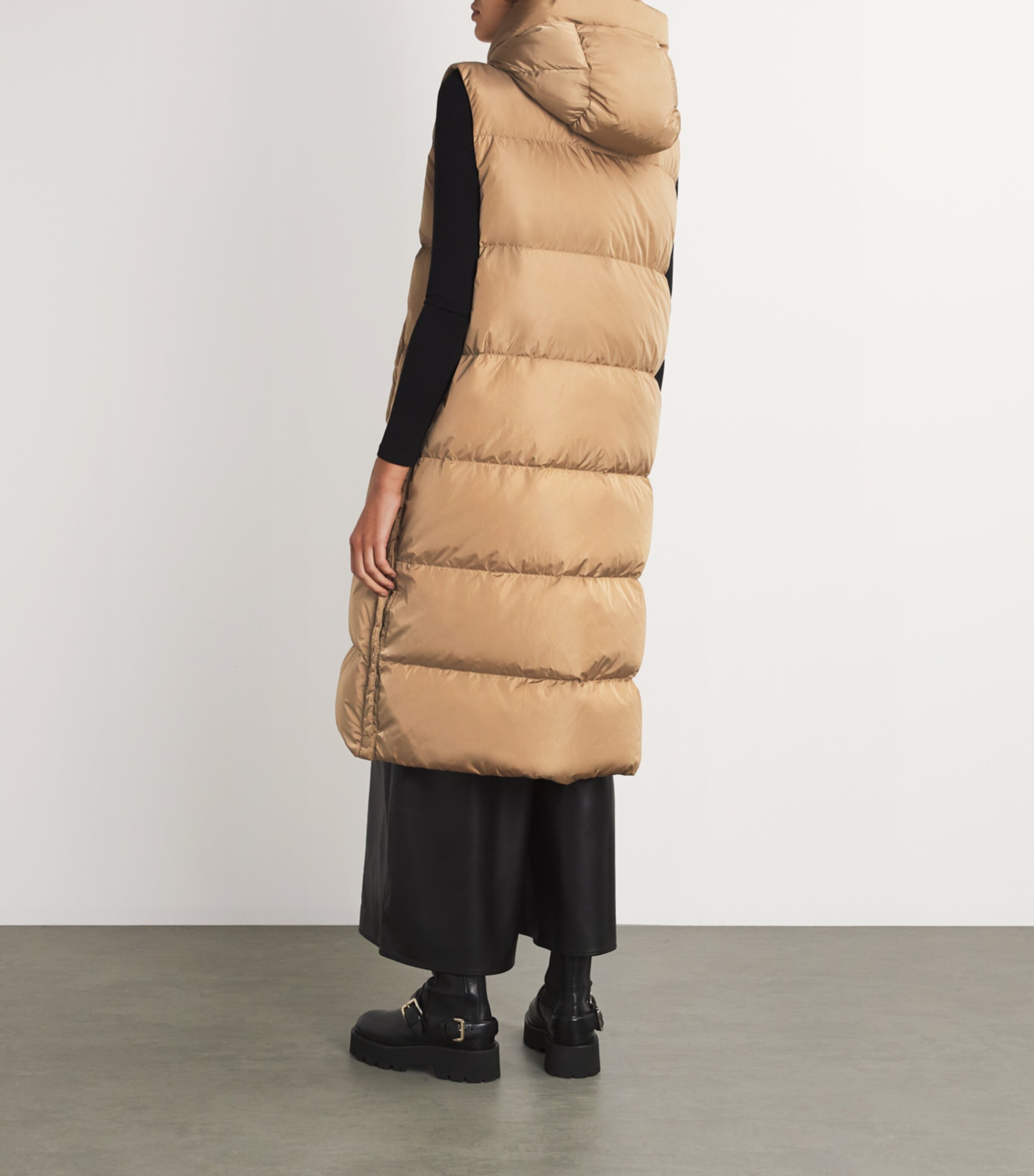 Weekend Max Mara Beige Down-Filled Water-Repellent Gilet | Harrods UK