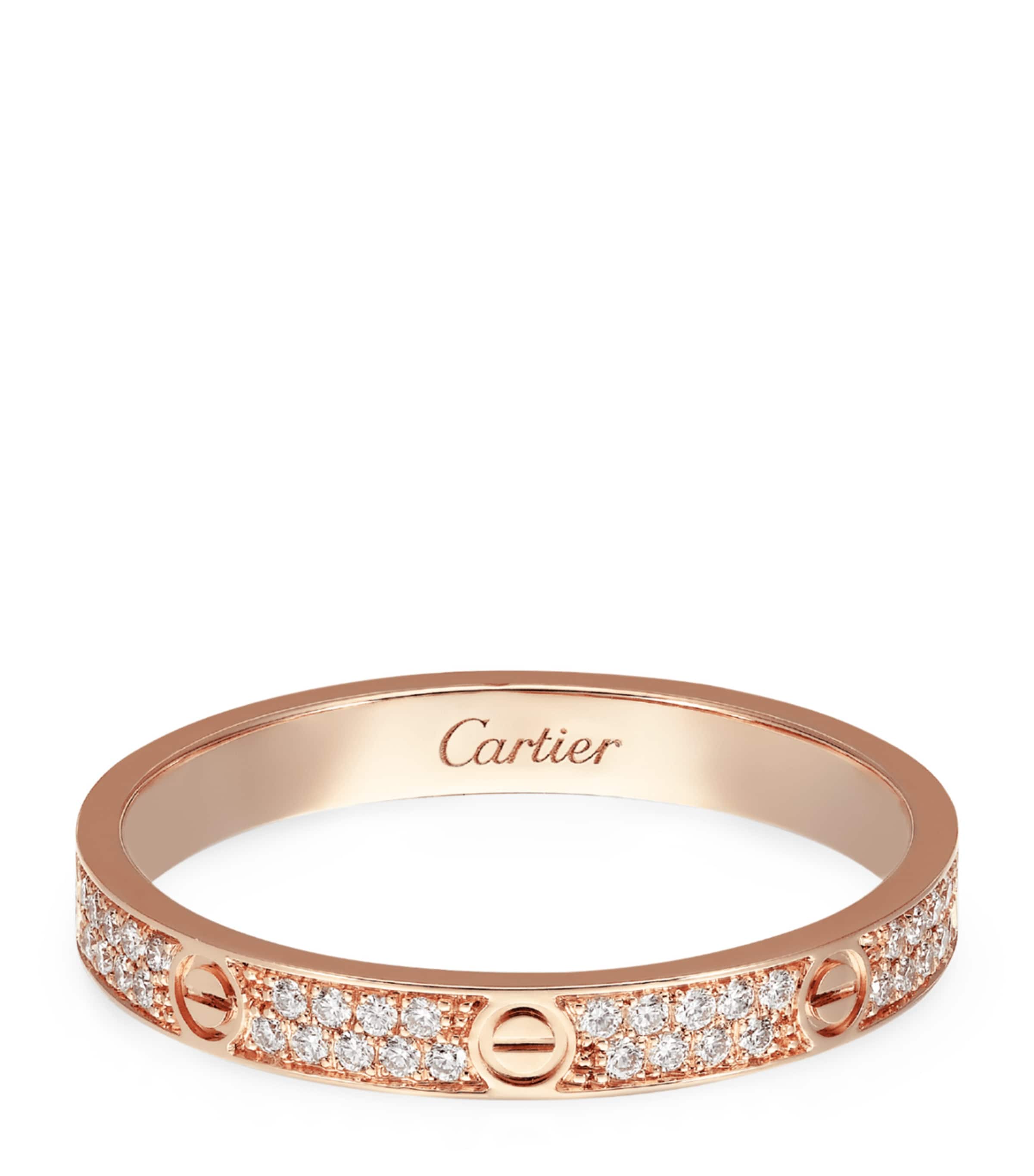 Rose Gold and Diamond LOVE Ring ROSE GOLD Image 2