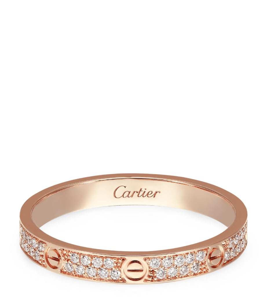 Rose Gold and Diamond LOVE Ring ROSE GOLD Image 2