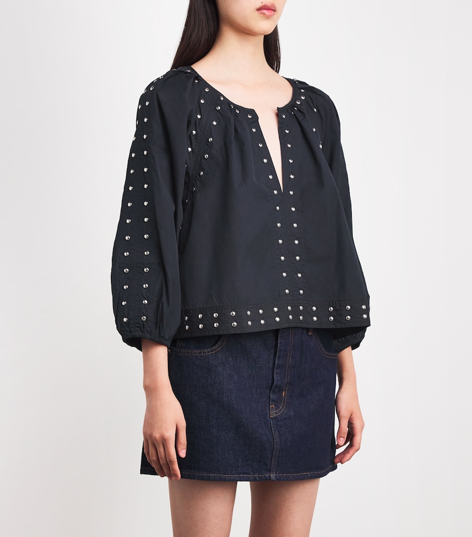 Cotton Studded The Bodega Top BLACK Image 3