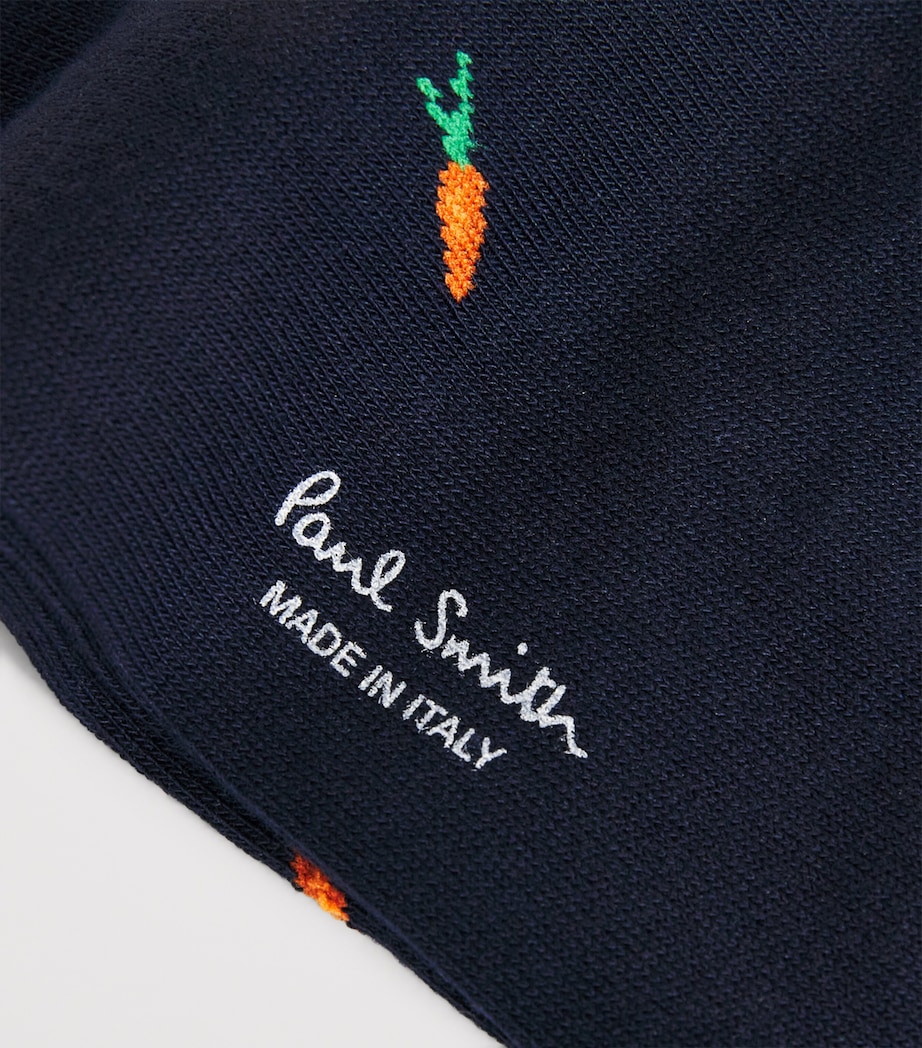 Cotton-Blend Carrot Socks 47 BLUE Image 2