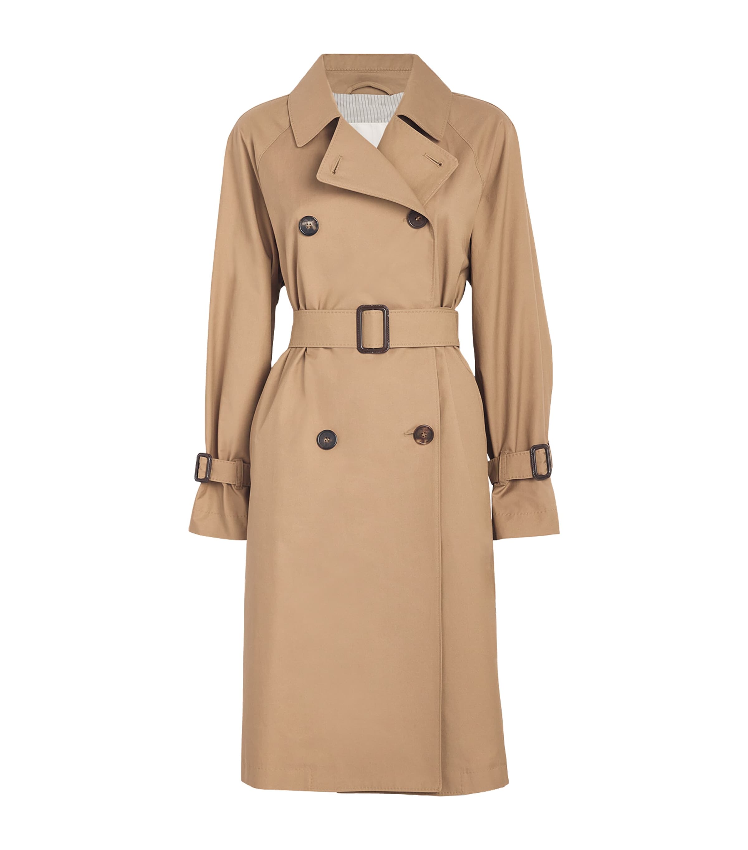 Shop Max Mara Water-repellent Trench Coat In Beige