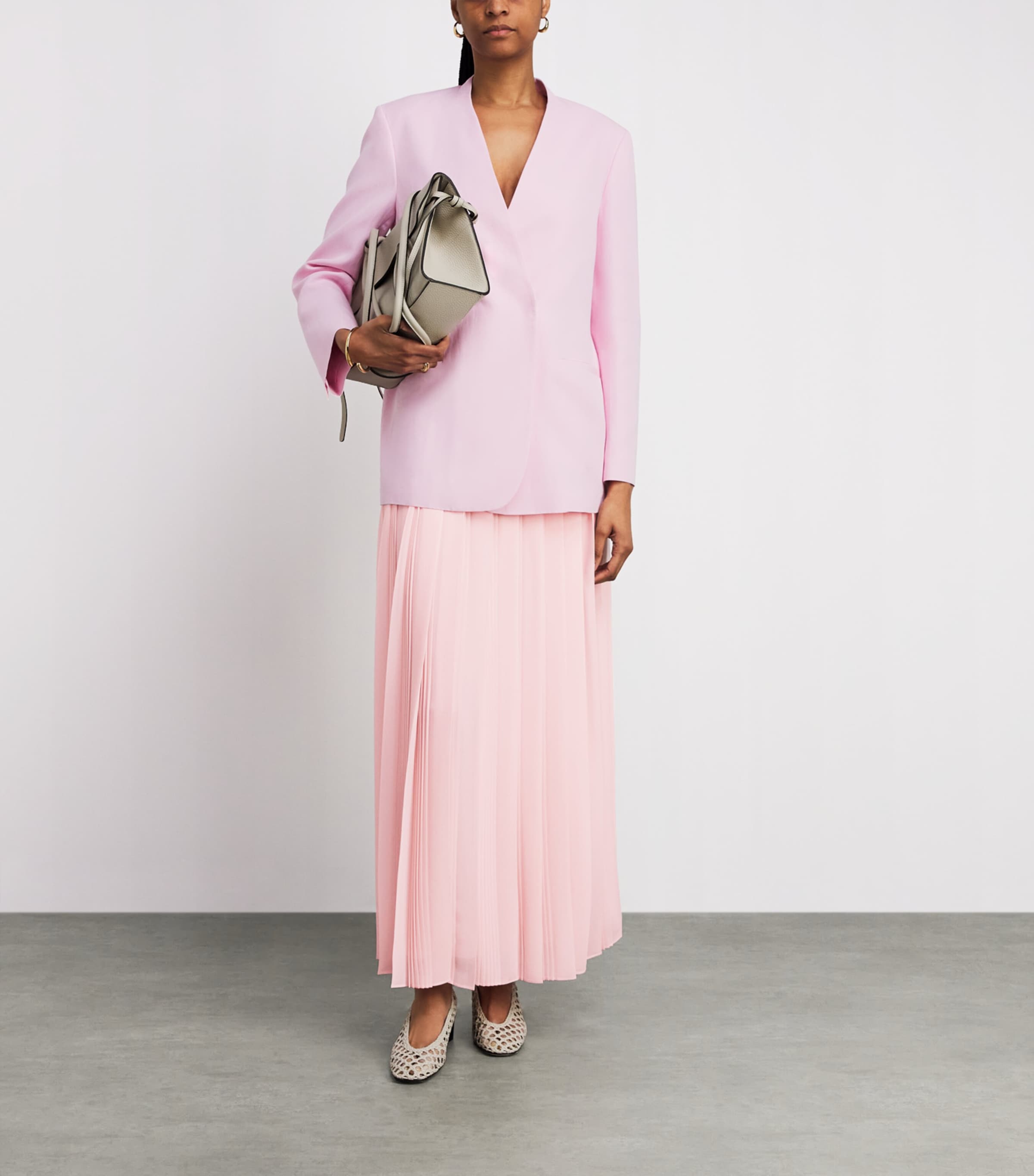 Fabiana Filippi Womens Pleated Midi Skirt Rosa Petalo Image 2