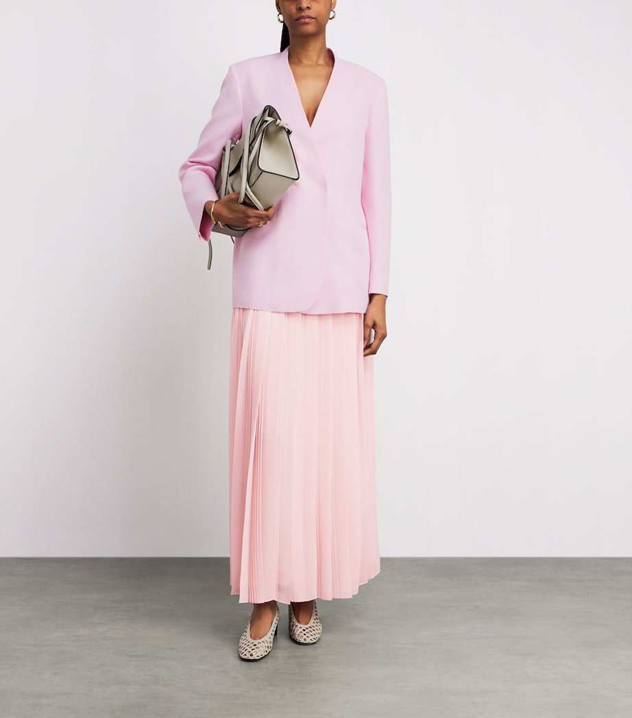 Fabiana Filippi Womens Pleated Midi Skirt Rosa Petalo Image 2