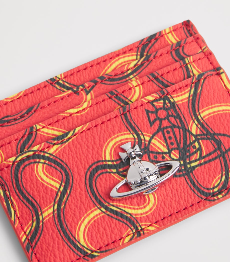 Vivienne Westwood Wiggle Print Card Holder Poppy Red Image 3