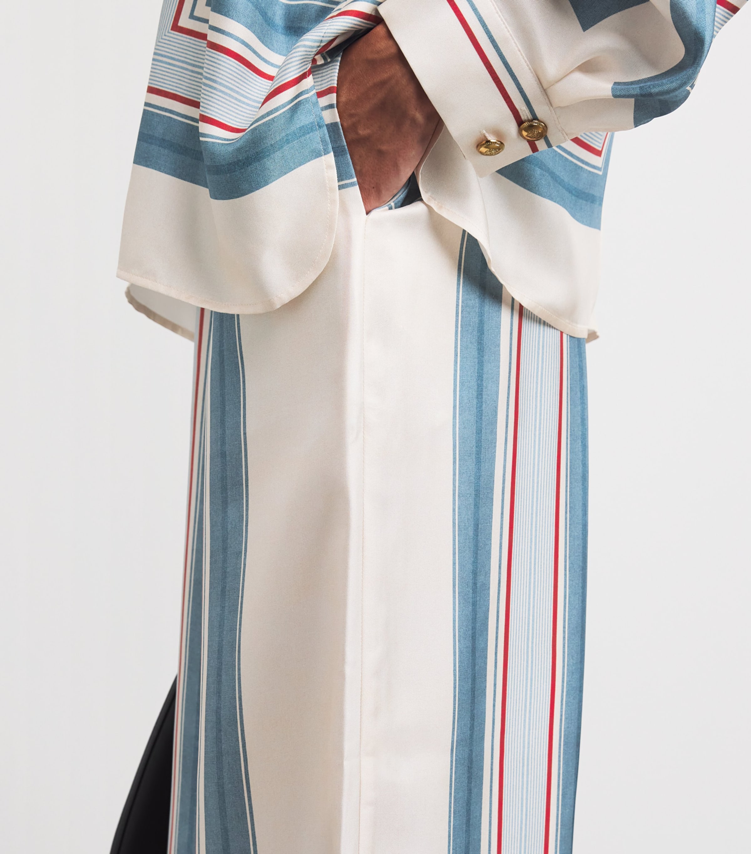 Silk Stripe Track Trousers TIKSTR TICKNG STRIPE Image 6