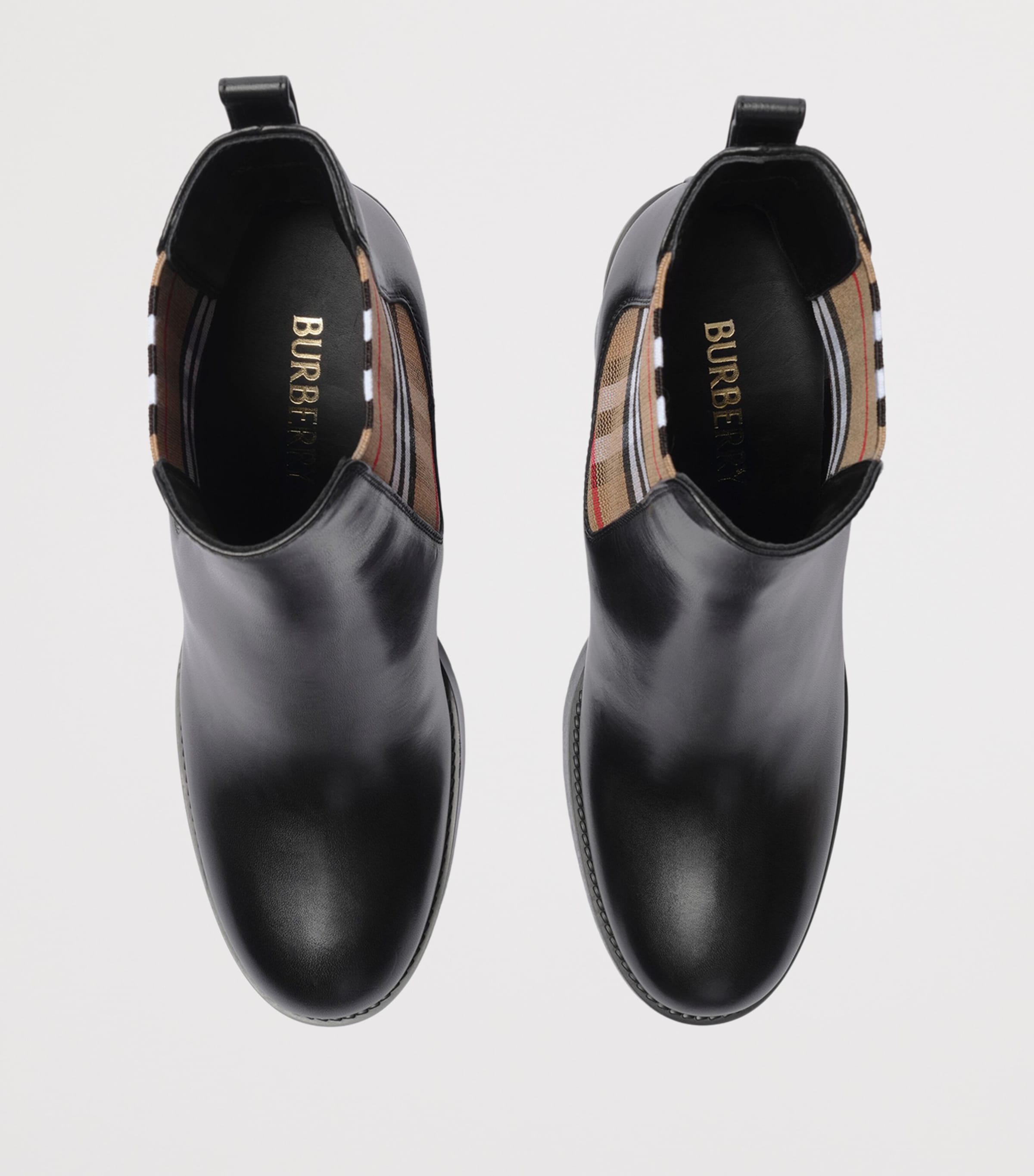 Burberry Leather Hampstead Heeled Boots 70 Black Image 4