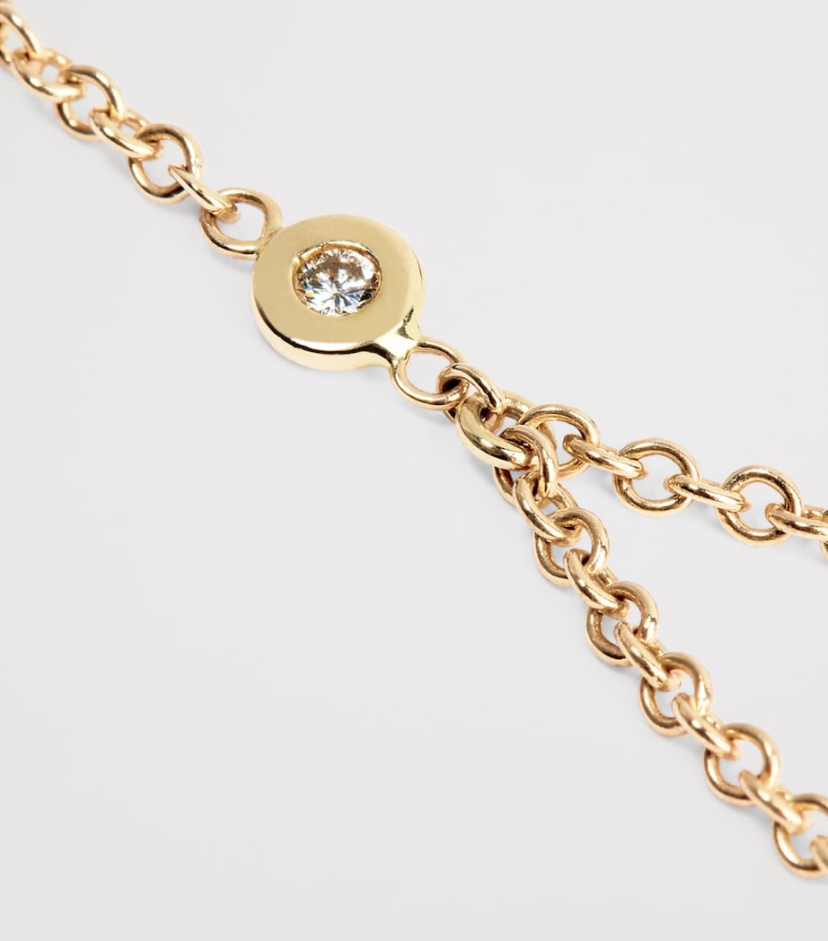 Yellow Gold and Diamond Shaker Finger Bracelet YELLOW GOLD Image 6