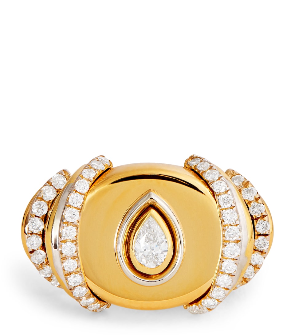 L'ATELIER NAWBAR Yellow Gold and Diamond Lot N*91 Pinky Ring Yellow Gold
