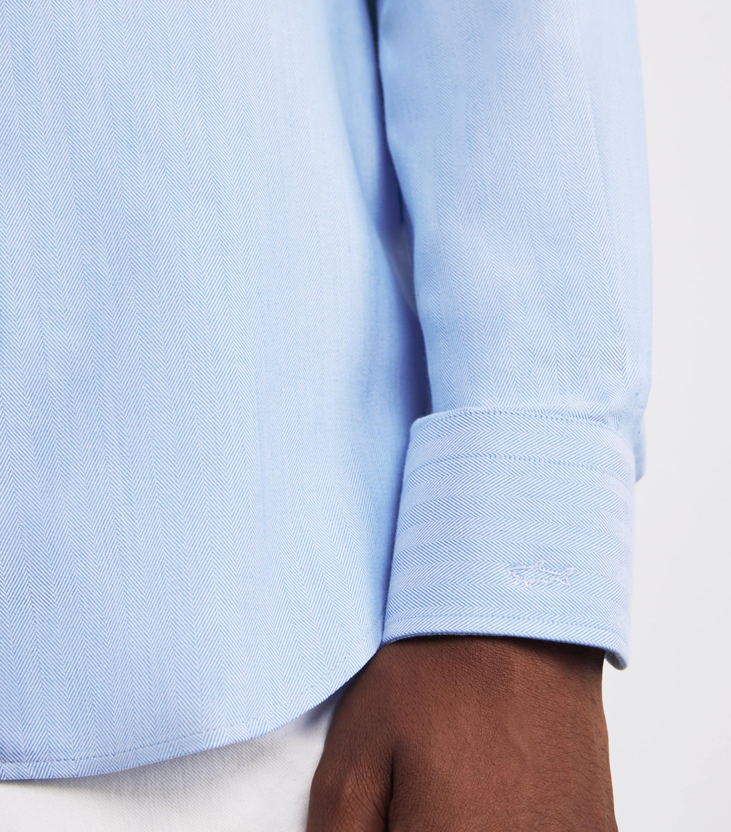 Silk-Cotton-Cashmere Shirt D37 AZZURRO SCURO Image 6