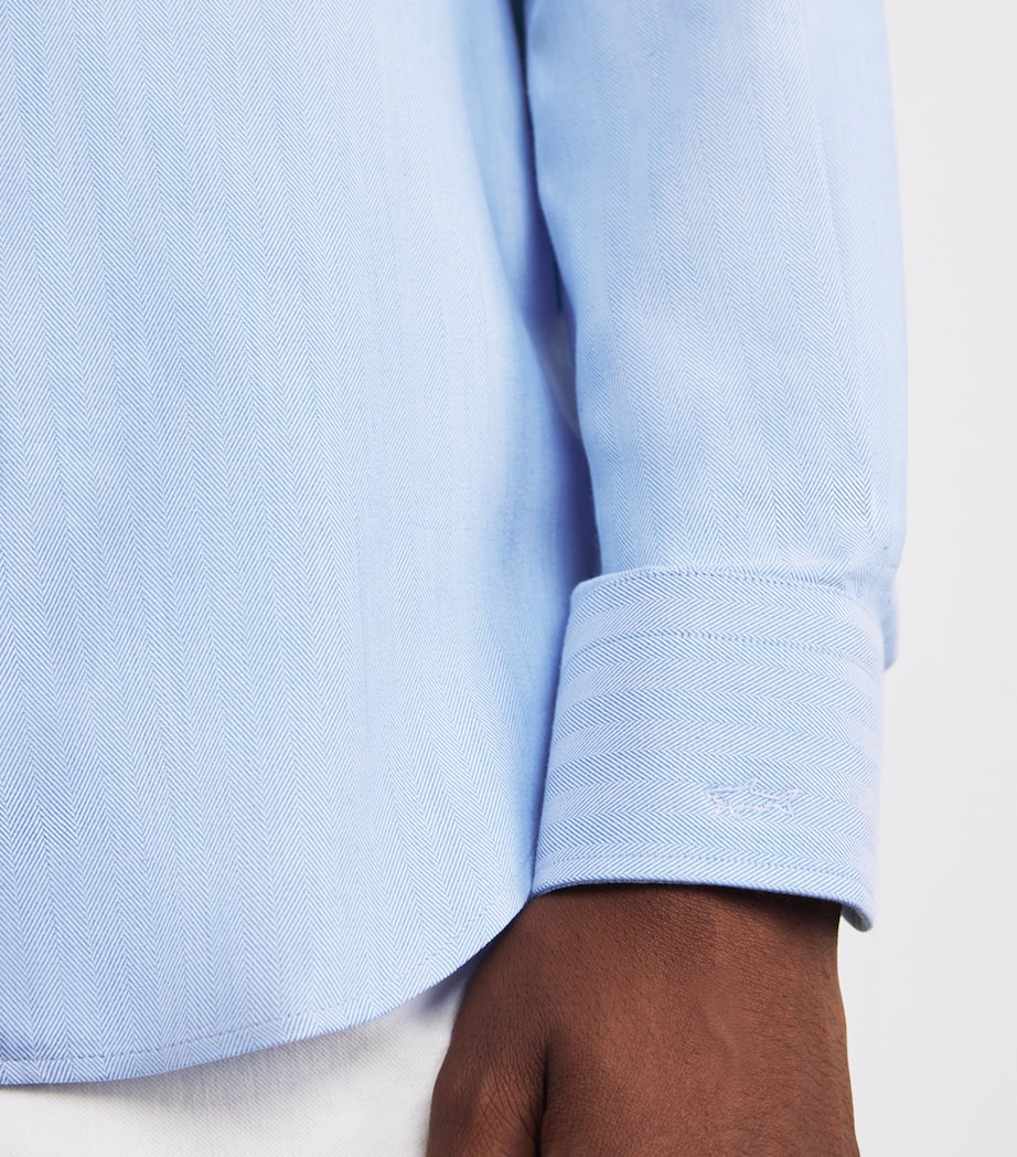 Silk-Cotton-Cashmere Shirt D37 AZZURRO SCURO Image 6