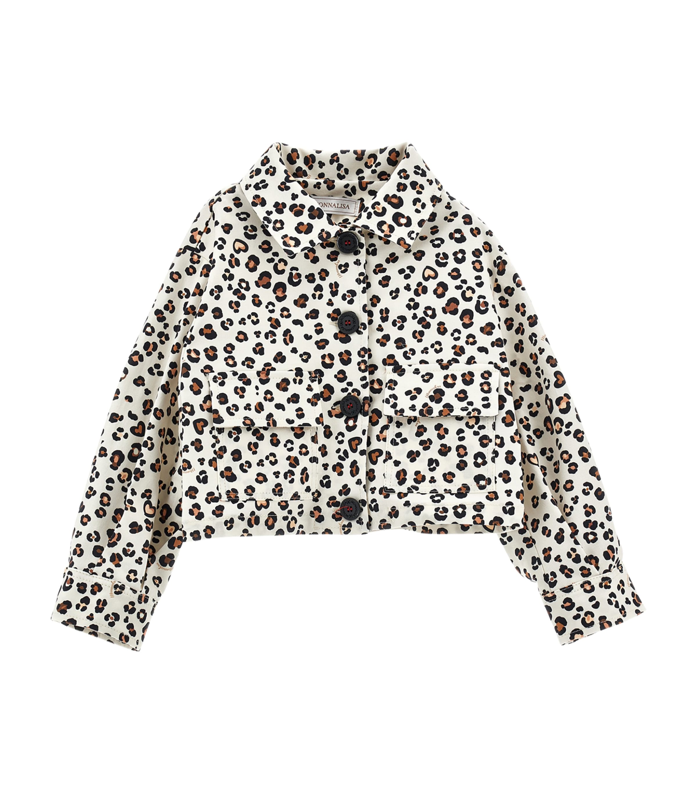 Monnalisa Jacke Aus Gabardine Mit Animal-print